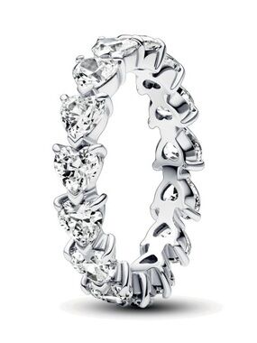 Pandora Row of Hearts Eternity Ring NWT